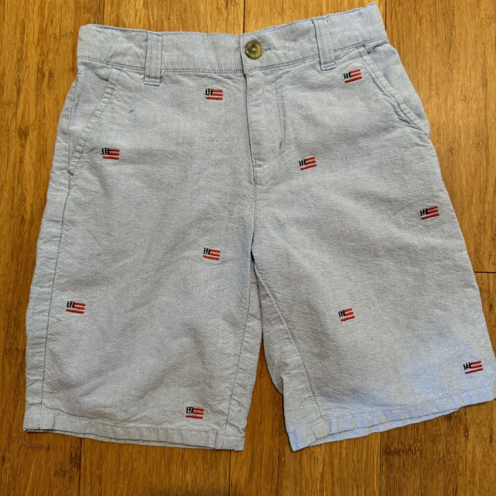 Janie and Jack Boys American Flag Shorts Size 7